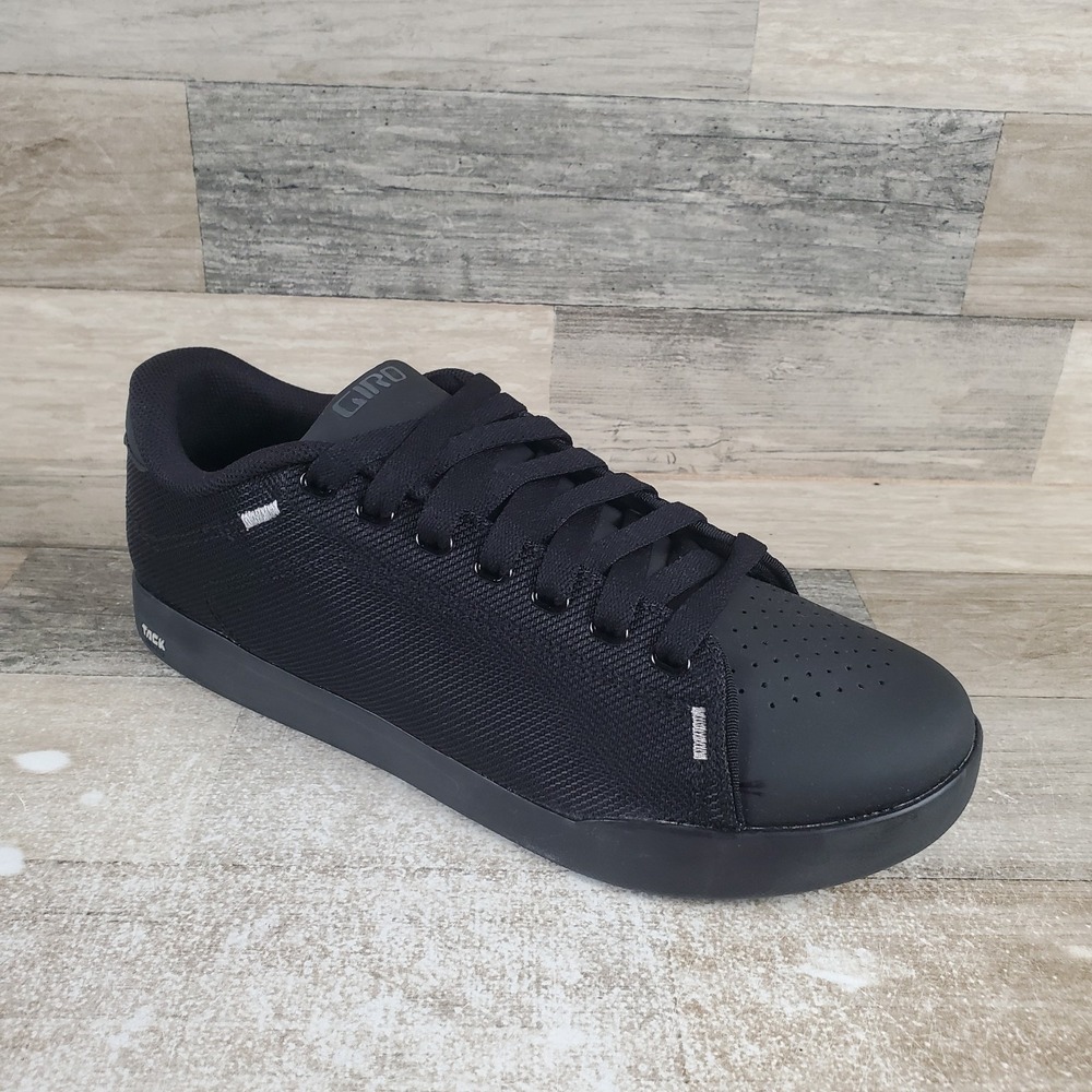 GIRO DEED MTB Mens Cycling Shoes Sz 9.5 Black Leather Lace Up Low Top Sneakers